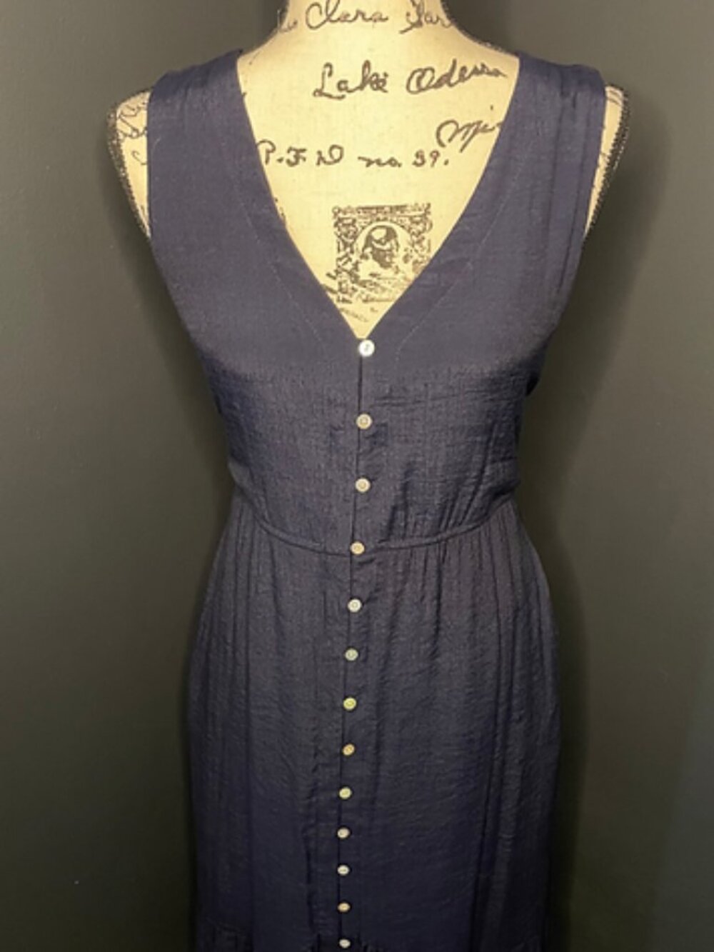 Nanette Dark blue high-low dress